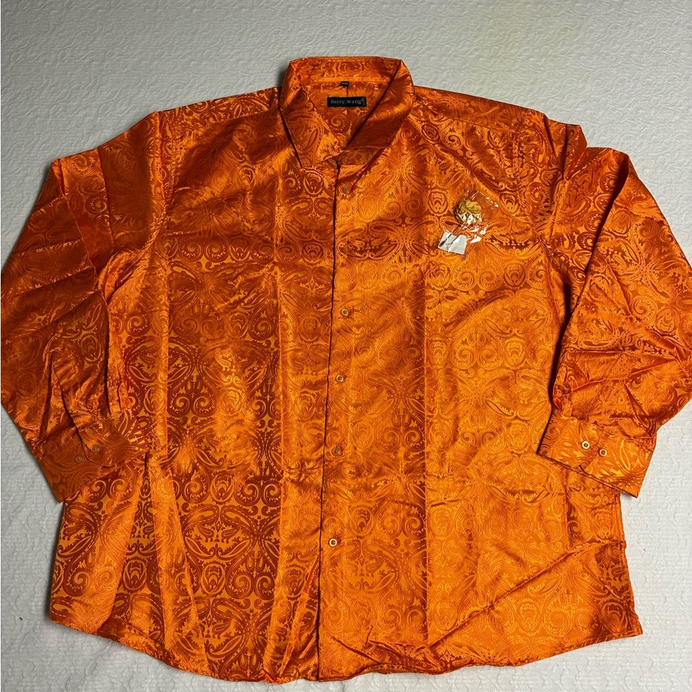 Barry Wang Men’s Long Sleeve Button Down Shirt XXXL